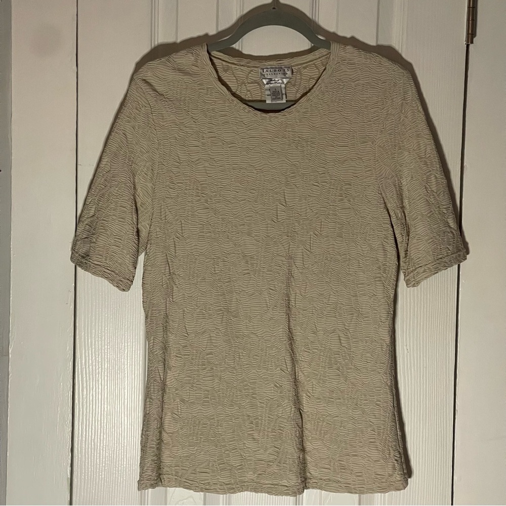 Talbots Textured Cream Top